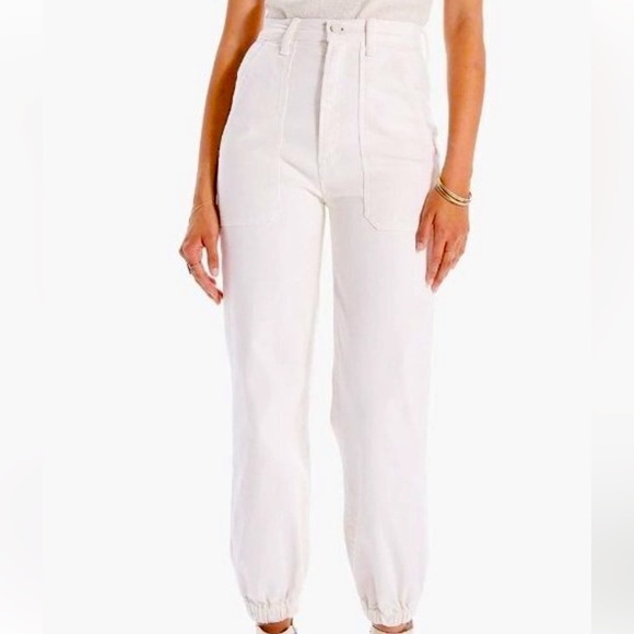 MOTHER Manhattan Rare High waisted Jeans With Laced Ankle Detail - Picture 1 of 11